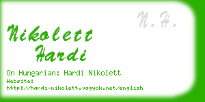 nikolett hardi business card